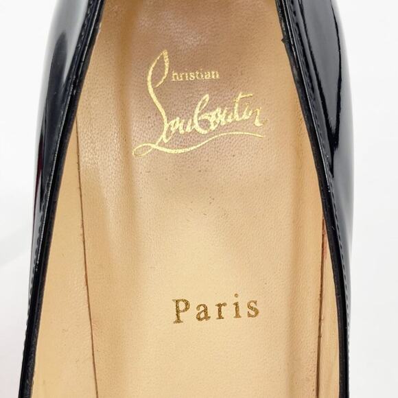 Christian Louboutin Pigalle Black Patent Leather Pointed Toe Heels Pumps EU 41 - Picture 11 of 12